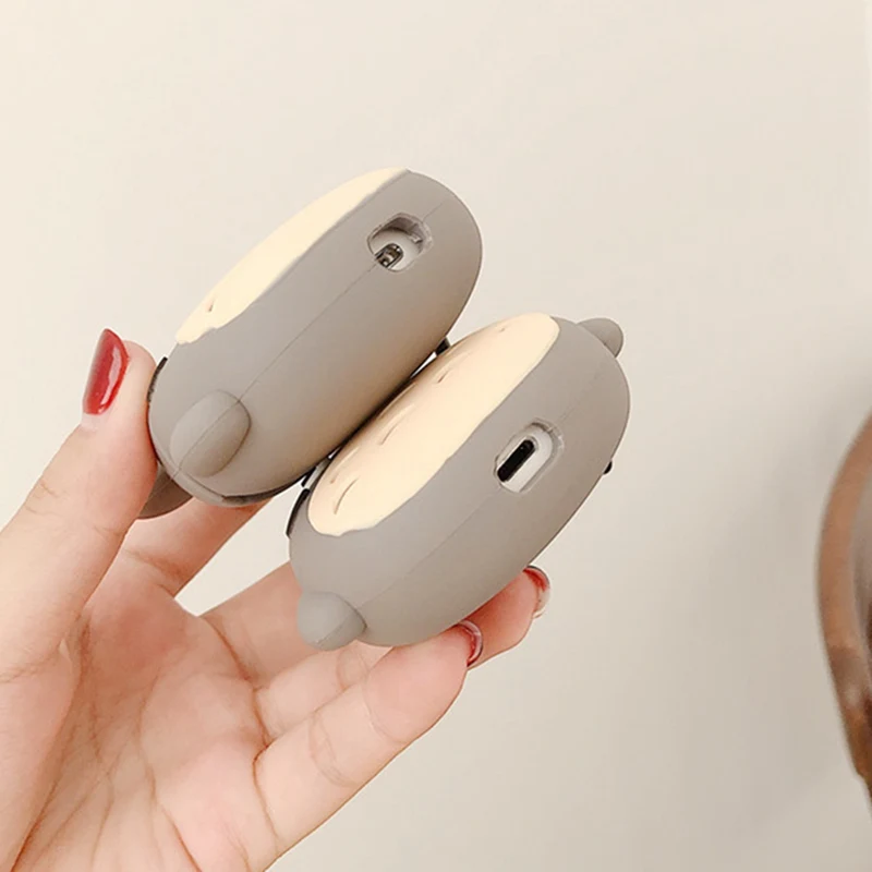 Милый мультфильм 3D животное силиконовая гарнитура Bluetooth гарнитура Набор для iPhone airpods 1 2 зарядный чехол для гарнитуры