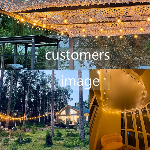 25 Ft Teraszos Húr Könnyű Karácsonyi G40 Globe Festoon Izzó Tündérvilágú Kültéri Party Kert Garland Esküvői Dekoratív - Image 6