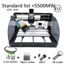 15 Вт CNC3018 Pro Max гравировальный станок с автономным управлением ER11 500 МВт 2500 мвт 5500 МВт головка Фрезерный станок для дерева PCB фрезерный станок для резьбы по дереву