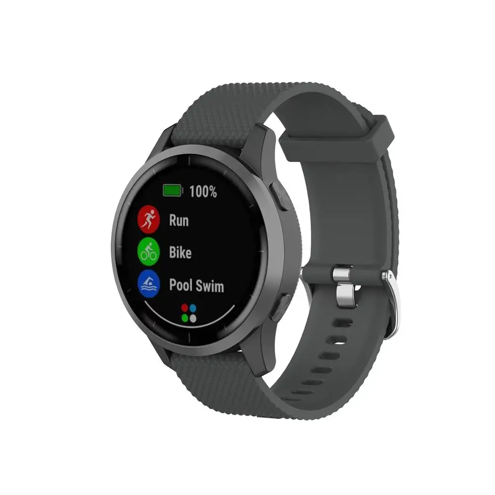 22 мм 20 мм спортивный силиконовый ремешок на запястье ремешок для Garmin Vivoactive 4 3 Smart Watch Band съемные ремни для Vivoactive 3 4 аксессуара