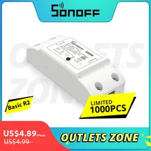 Sonoff Basic R2 Wifi bricolage commutateur à distance sans fil intelligent scène intelligente contrôle vocal via Alexa Google Home contrôlé via l'application eWeLink