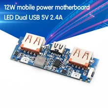 Placa de carregador de bateria de lítio led usb duplo 5v 2.4a micro/tipo-c usb mobile power bank 18650 módulo de carregamento