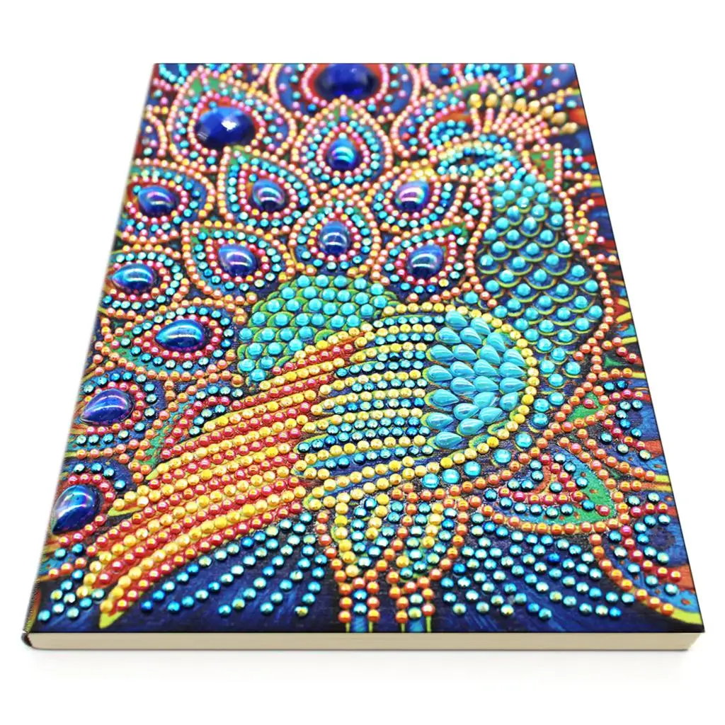 Dpsupr Diy Art Алмазный альбом для рисования дневник Полный Круглый Вышивка мозаикой из стразов A5 64 страницы сова с изображением павлиньей мандалы бабочки