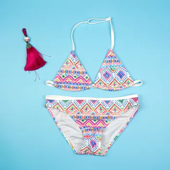 

2020 New Baby Kids Girl Bikini Swimsuit Two Piece Summer Child Swimwear Girls Floral Print Swimsuit Swimwear Children Beachwear