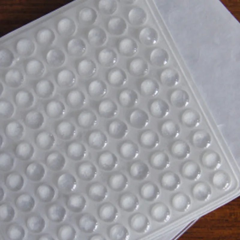 100Pcs/Set Self Adhesive Round Silicone Rubber Feet Soft Transparent Rubber Bumpers Anti Slip Shock Silicone Feet Pads Damper