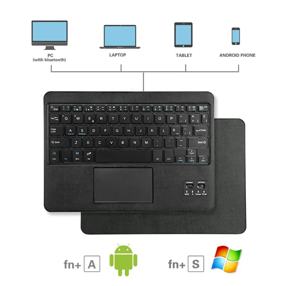 glans gazon beroerte 10 Inch Wireless Bluetooth Keyboard with Touchpad QWERTY AZERTY uninversal  For Windows Android System Tablet - Ossaiki