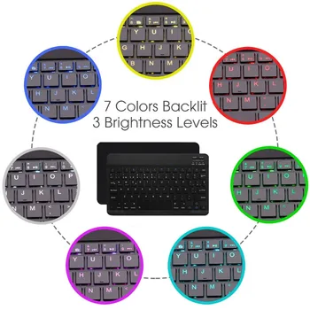 

Besegad 2 in 1 Detachable Keyboard Case PU Leather Cover Skin Protector with Backlights for Samsung Galaxy Tab A 10.1 T510 T515