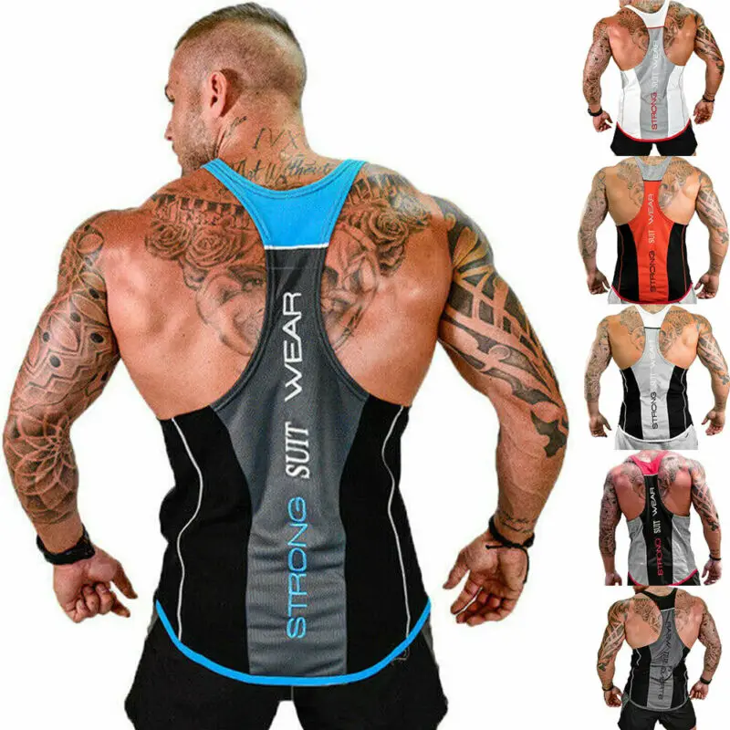 

Gym Cool Men Muscle Sleeveless Shirt Tank Top Bodybuilding Sport Fitness Vest