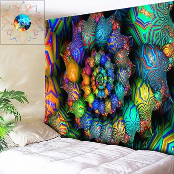 

Boho Wall Decor Indian Mandala Tapestry Hippie Wall Hanging Wandkleed Mandala Psychedelic Tapestry Wall Fabric Beach Cloth Rug