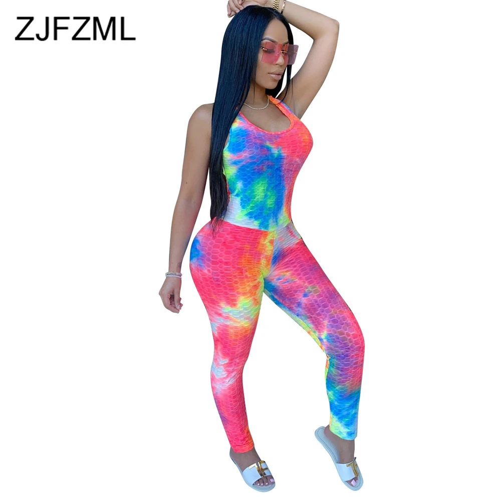 Rainbow tie dye jumpsuit Clearance