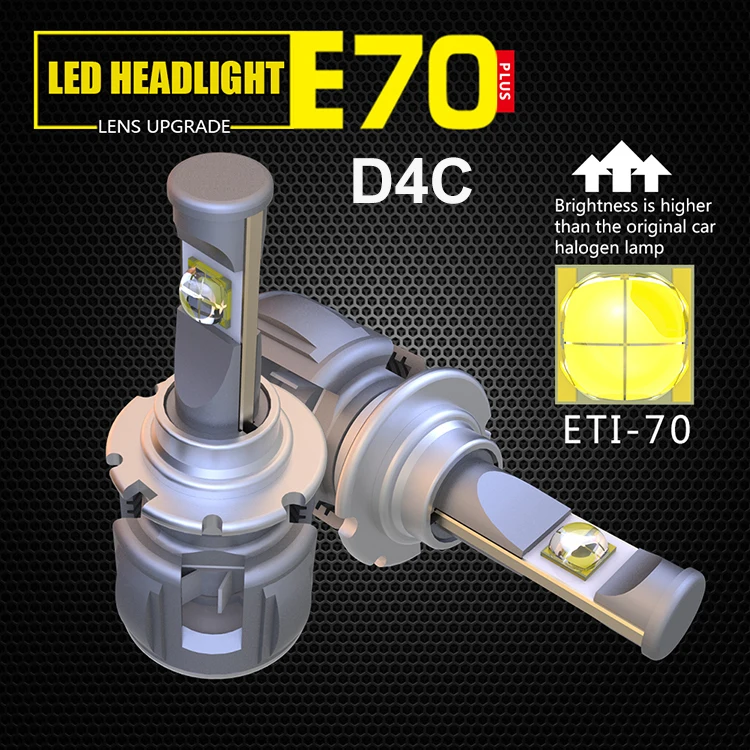 H7 E70 светодиодный фары лампы Комплект ETI-70 4SMD чипов Turbo Вентилятор 120W 12000LM 6K 9005 HB3 9006 HB4 H4 H11 светодиодный фар передняя защитная крышка объектива лампы