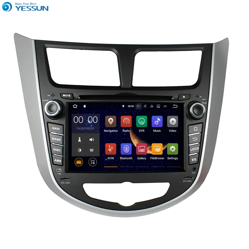 Мультимедийная система Yessun для Hyundai Verna / Accent i25/Solaris Android автомобильный