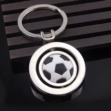 Вращающийся на 360 градусов футбольный брелок для ключей баскетбольный Гольф вращающийся металлический кулон Подарок на годовщину