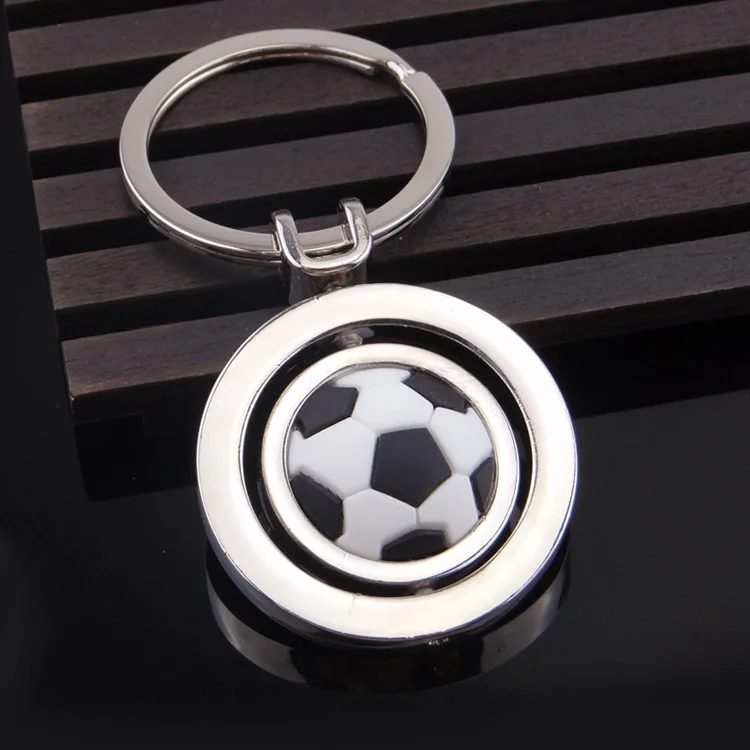 

360-Degree Rotating Football Key Ring Basketball Golf Rotating Metal Pendant Activity Anniversary Gift