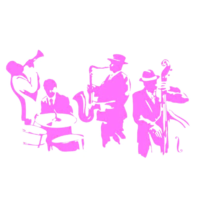 Наклейка на стену в стиле Джаз саксофон инструмент Band музыкальный плеер Стикеры