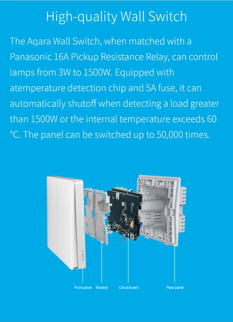 Настенный выключатель mi jia Aqara, умный светильник с дистанционным управлением, нулевая линия ZigBee для Xiaomi mi, дома, Apple, Homekit