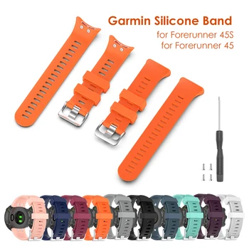 

Silicone Wristband for Garmin Forerunner 45 Band Soft Sport Replacement Watch Bands Strap Bracelet Watchband Forerunner 45S Man