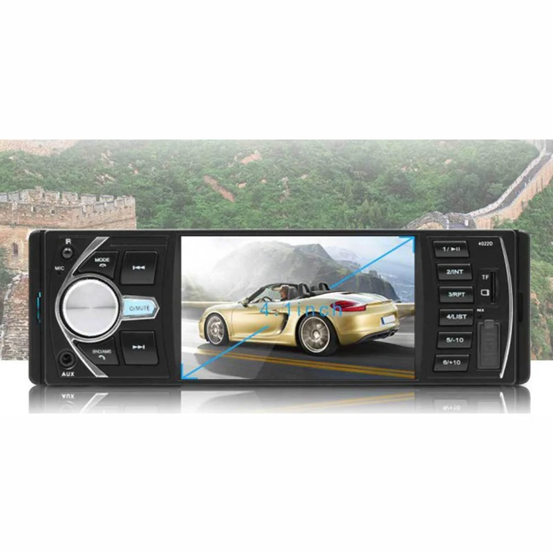 4' HD автомобильный стерео радио MP5 плеер Bluetooth аудио FM/USB/AUX/FM камера DVR видео Поддержка DVR видео сигнал вход
