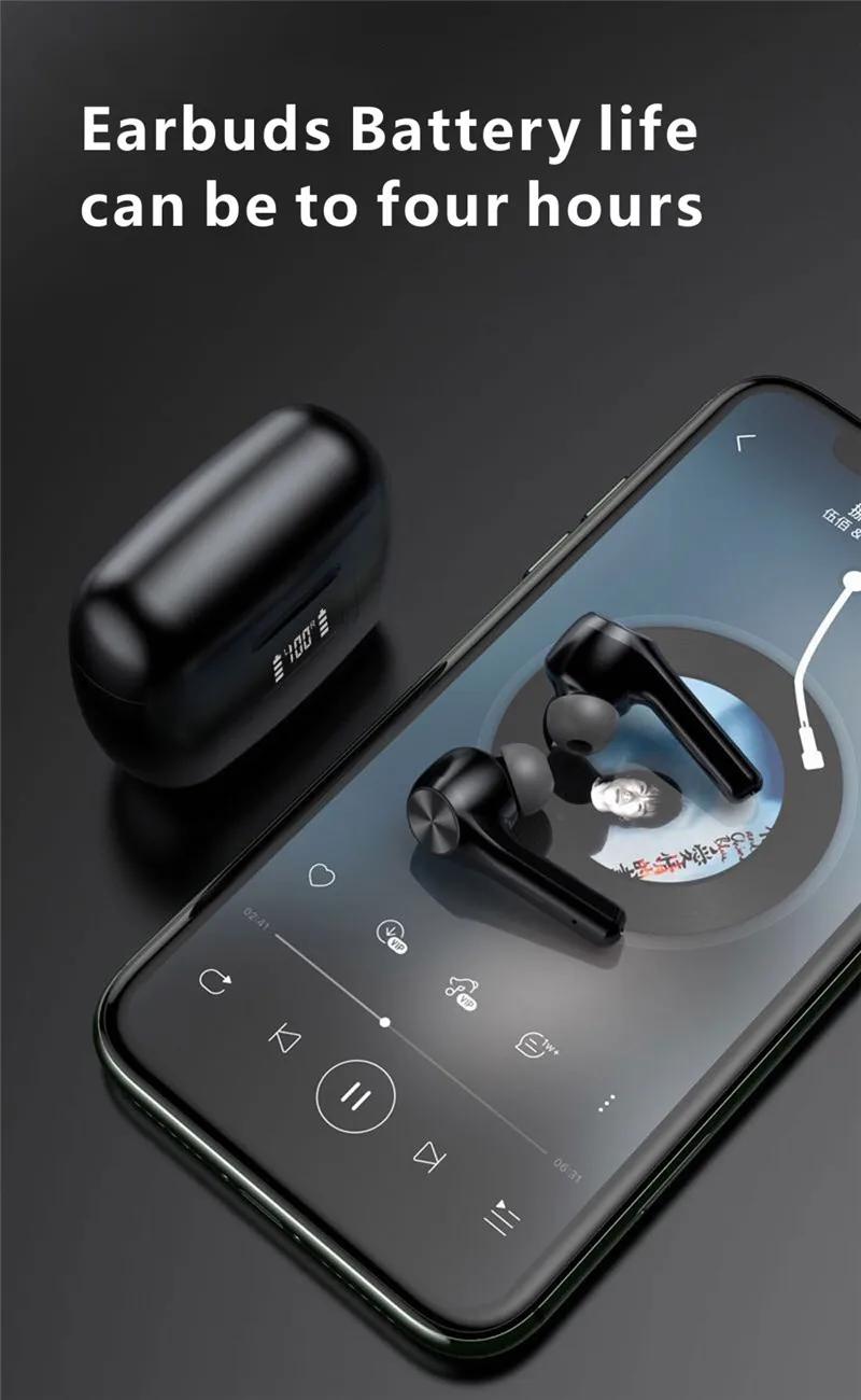 TWS Earphone T9 Wireless Bluetooth 5 0 Earbuds w LED display Charging Case for Xiaomi iPhone Samsung Sony etc Handsfree Earphone