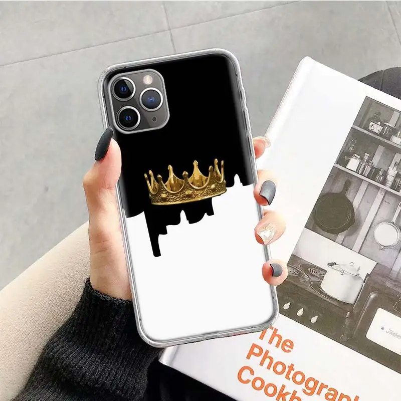 Чехол для влюбленных King queen для Apple iphone 11 Pro XS Max XR X 7 8 6 6S Plus 5 5S SE 10 десять подарочных силиконовых чехлов для телефона - Цвет: TR227-10