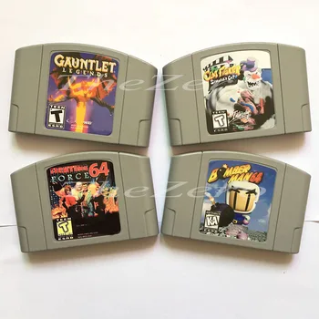 

Gauntlet Legends Clay Fighter Fighting Force Bomberman English Video Game for 64 Bit Game Console NTSC Version Cartridge Card
