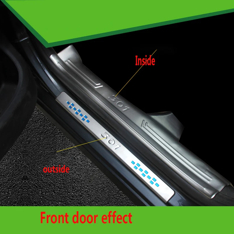 13-17 for Peugeot 301 Threshold Welcome pedal interior decoration refitted Peugeot  mark 301 special purpose