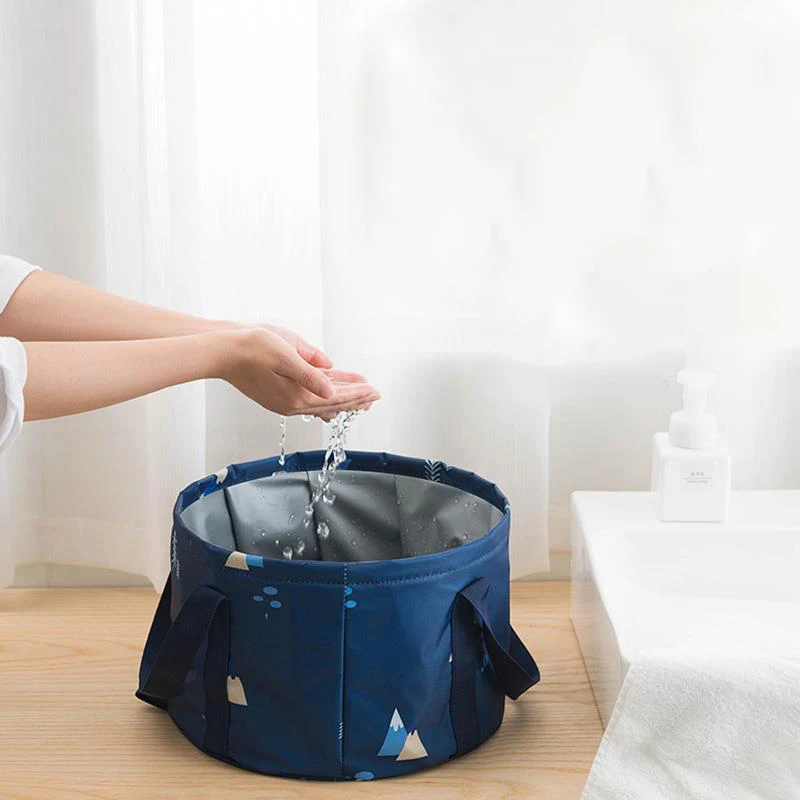 Portable Foldable Basin Travel Camping Washbasin Folding Footbath Outdoor Fishing Bucket Wash Clothes Basket