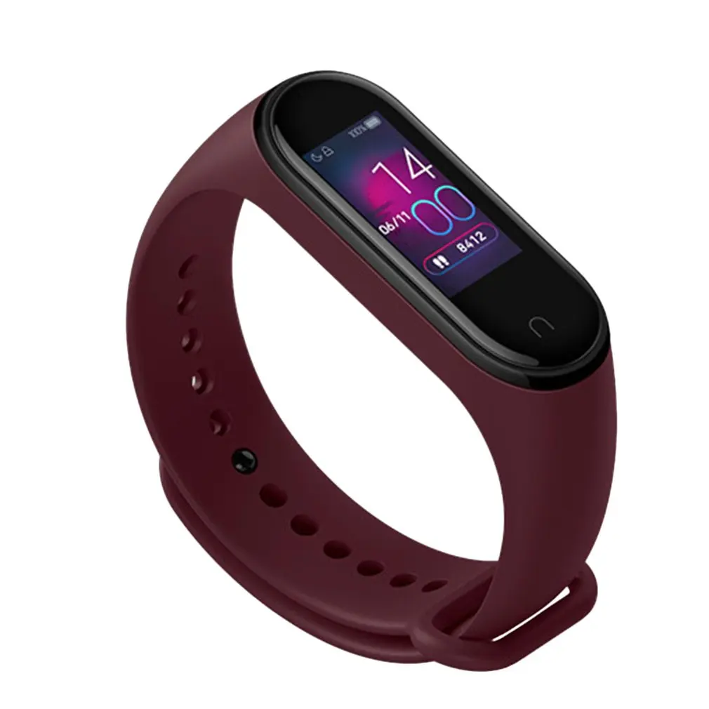 Original Xiaomi Mi Band 4 Smart Miband 3 Color Screen Bracelet Heart Rate Fitness Tracker Bluetooth5.0 Waterproof Band4 drop shi - Цвет: Red wine