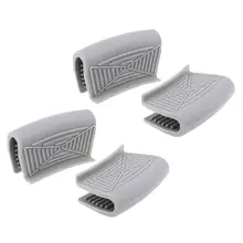 2 пары анти-ожоги термостойкие ручки кастрюли крышки силиконовые горшок держатель протектор кухонные инструменты