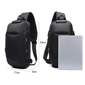 

New Hot Anti-theft Backpack With 3-Digit Lock Shoulder Bag Waterproof for Mobile Phone Travel SMR88