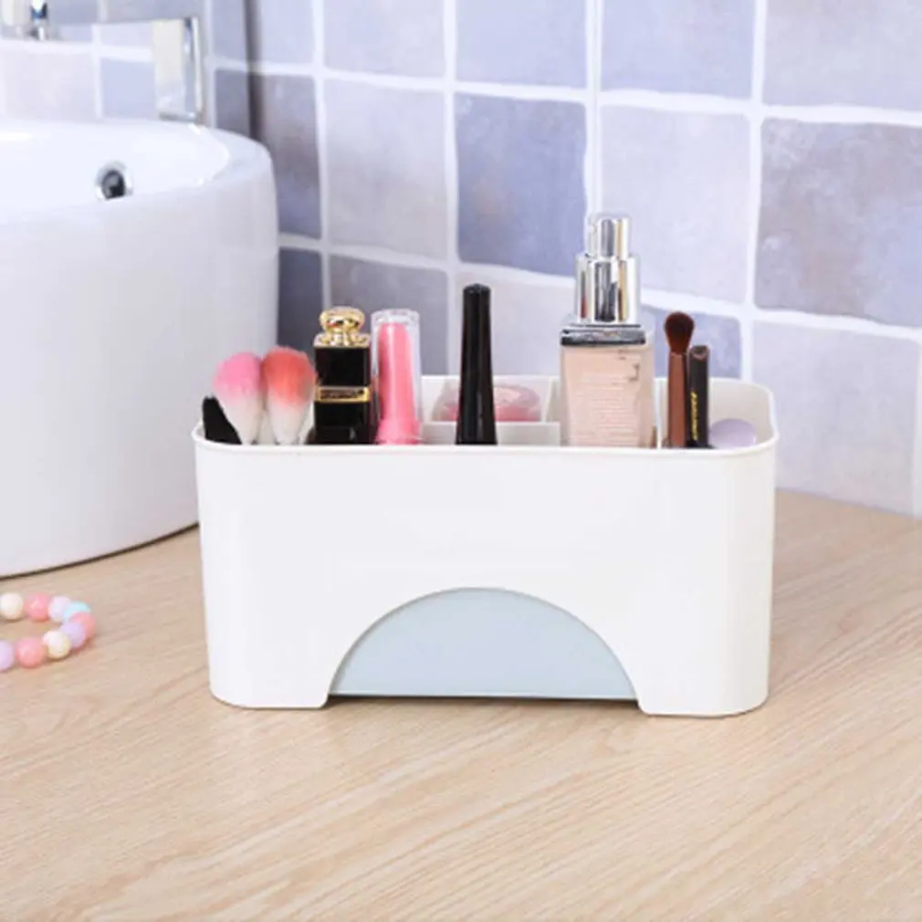 Newest Portable Makeup Organizer for Cosmetic Large Capacity Cosmetic Storage Box Organizer Plastic Desktop Sundry Storage Case