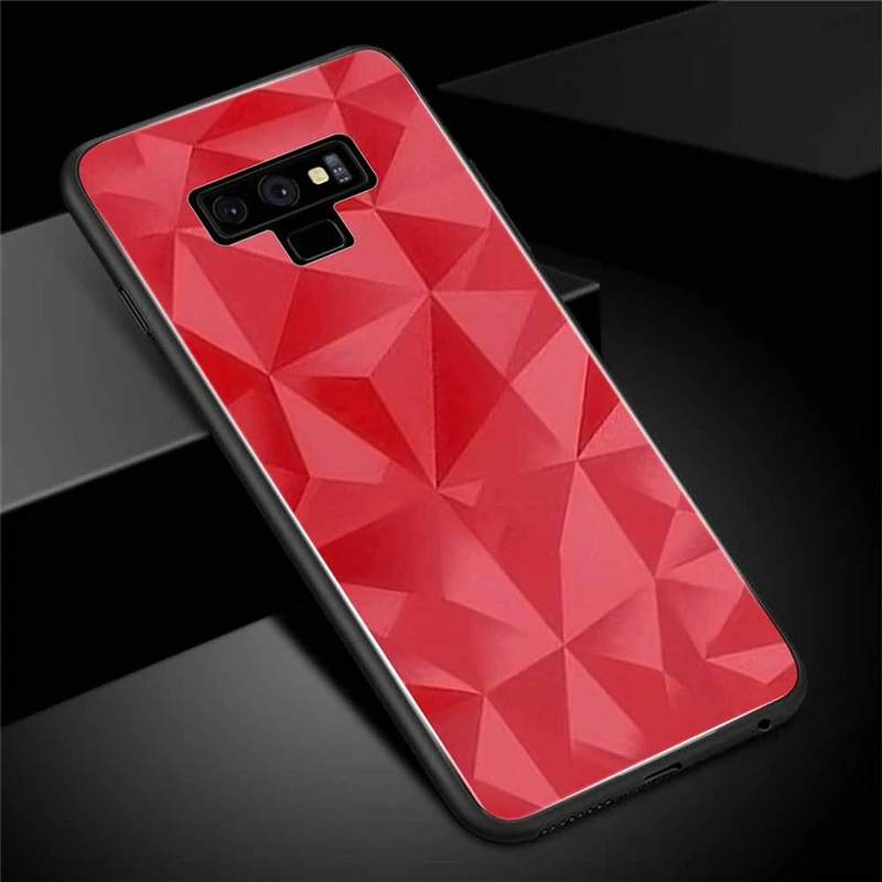 Для samsung Galaxy s9 plus Чехол 9 note 8 s8 note9 note8 s s9plus s8plus чехол для телефона чехлы на стекло ТПУ бриллиантовый узор - Цвет: Красный