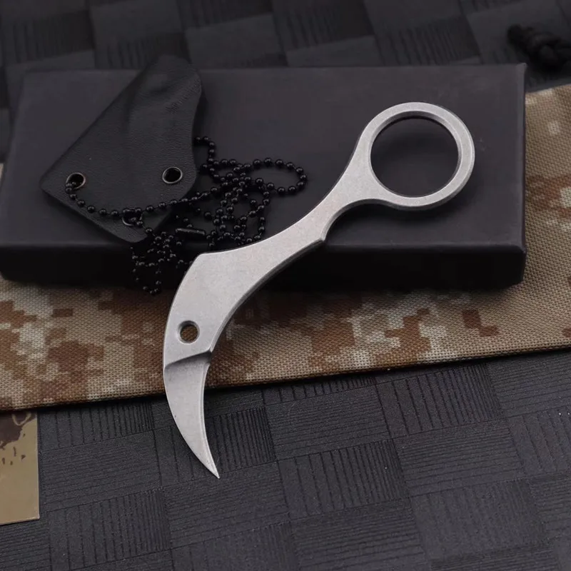 White HS инструменты Karambit нож с оболочкой Открытый охотничий инструмент выживания нож Карманный ключ нож открытый инструмент выживания - Цвет: White
