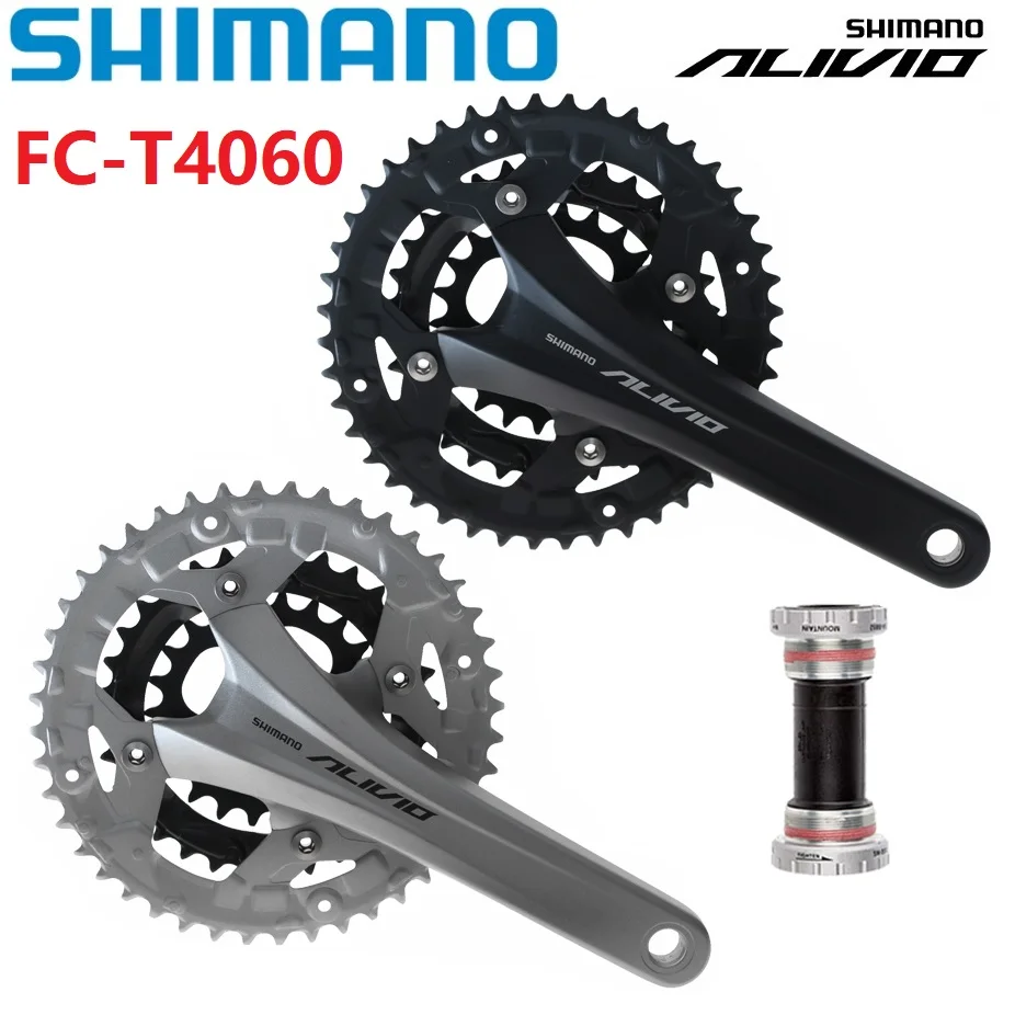 

Shimano ALIVIO FC T4060 Crankset 9/27 Speed MTB Mountain Bike Trekking Bicycle Chain Wheel Crank Set 170mm 44T-32T-22T