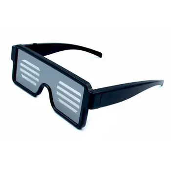 

Quick Flash Led Neon Party Glasses Usb Charge Luminous Glasses Christmas Concert Light Toys LED Neon Glasses