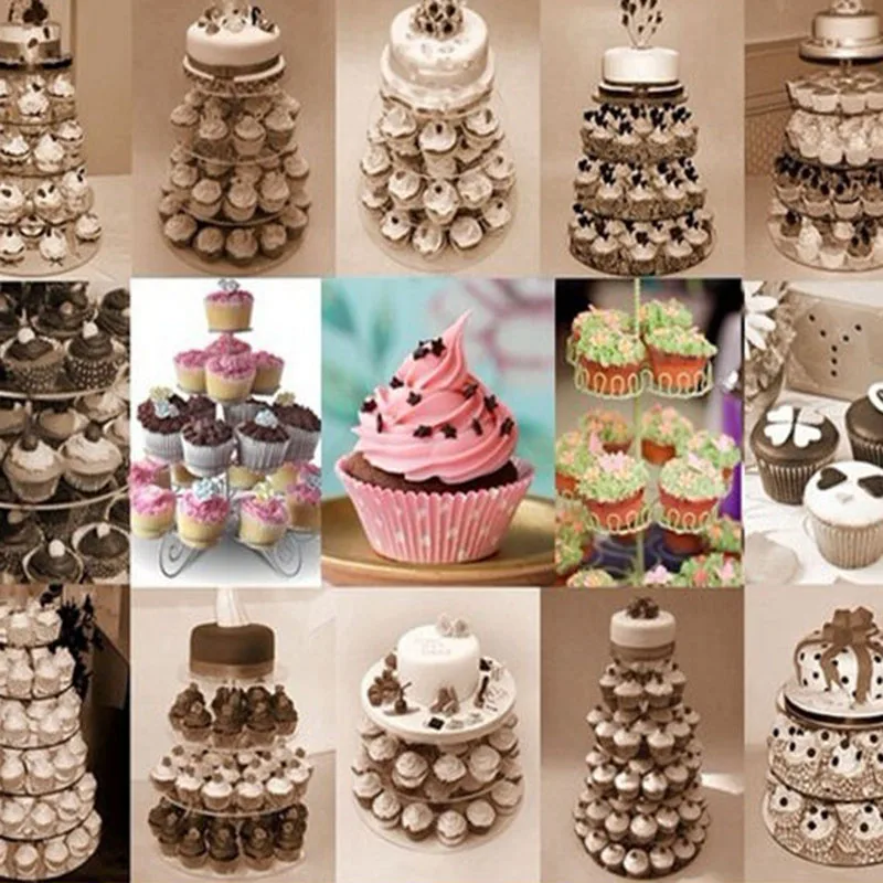 

Assemble and Disassemble Round Acrylic 7/6/5/4/3 Tier Cupcake Cake Stand For Birthday Wedding Party Cake Shop Home