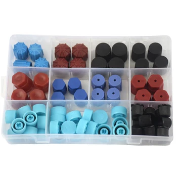 

77pcs/box Assorted Car A/C System AC Air Conditioning Charging Port Service Caps for Chevy Honda Toyota