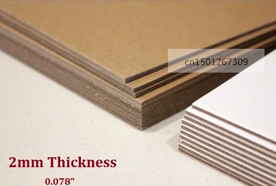 10SheetsSizeA5Thickness2mmKraftPaperChipboardHeavyDutyCardstockWhiteCardboardFor