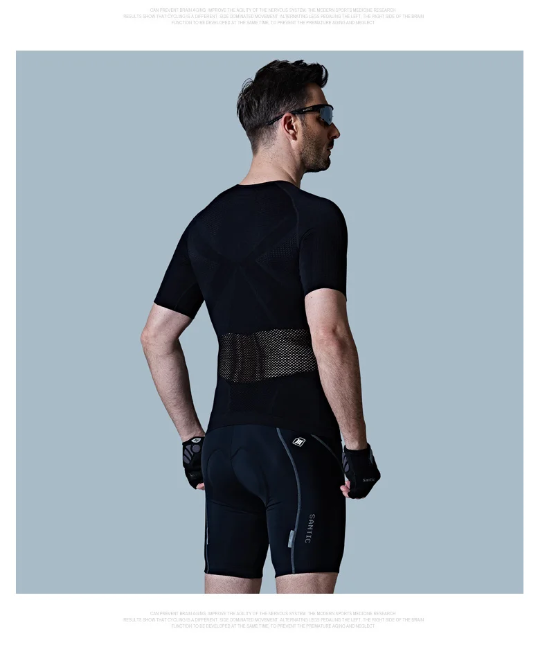 Новинка, Мужские дышащие велосипедные шорты Santic Coolmax 4D с подкладкой, MTB, шоссейные велосипедные шорты, летняя ударопрочная, не скатывается, велосипедная одежда