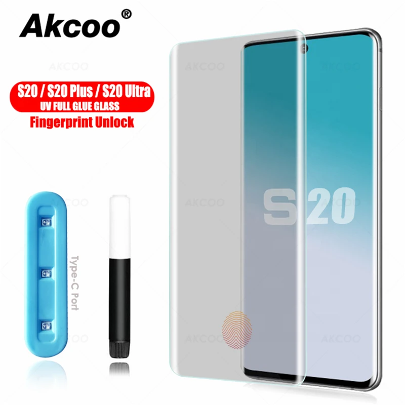 Стекло Akcoo UV для Samsung Galaxy S20 Plus защита экрана 2020 edition Utra пленка из закаленного