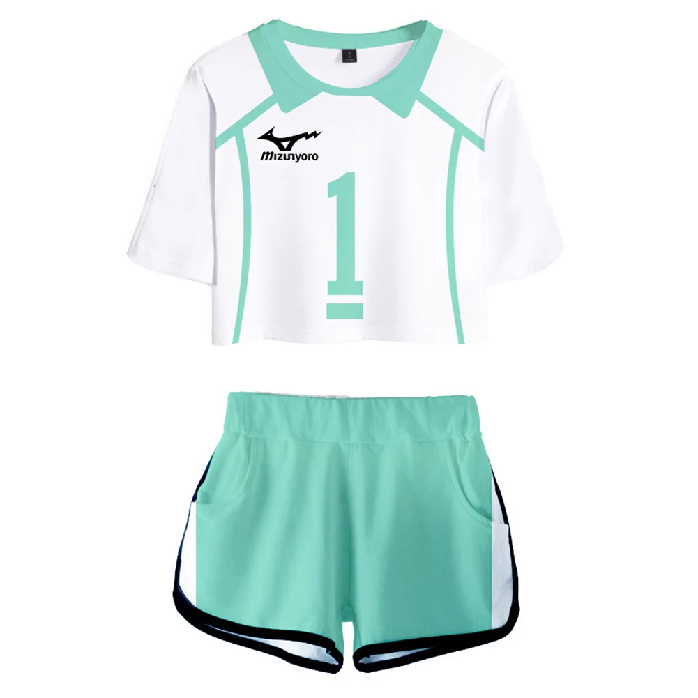 

Haikyuu Aobajohsai High School Oikawa Tooru Cosplay Uniform Jersey Sportswear Top Shorts Set for Women