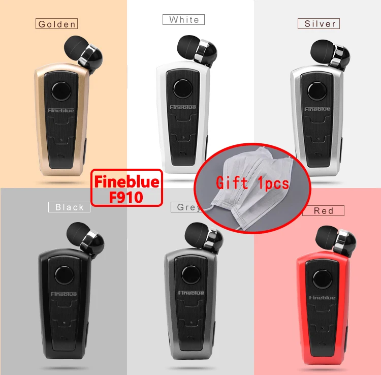 Оригинальный Fineblue F910 Беспроводная Bluetooth V4.0 гарнитура в ухо вибрирующее