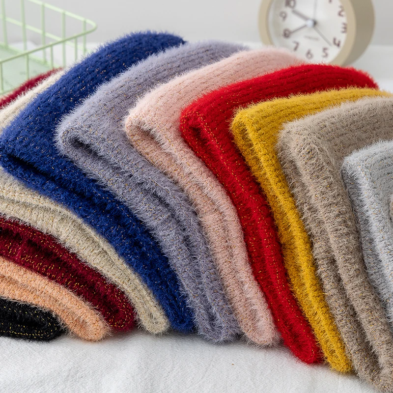 New Women Cute Cat Ear Winter Hat Double-layer Rabbit Fur Hat Stylish Soft Beanie Hat For Women Warm Grils Knitted Cap