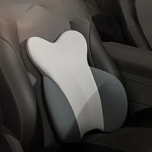 Cojín de protección para la cintura del coche, reposacabezas para asiento de coche, cojín de cintura de oficina, fácil de instalar, suave y cómodo