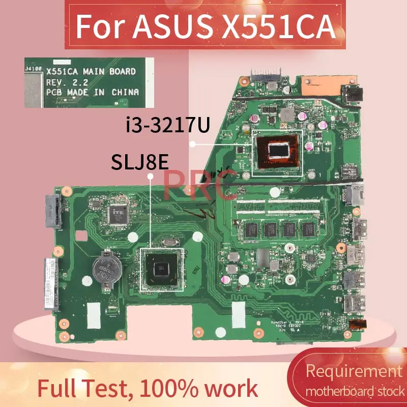 Portátil para Asus X551ca I33217u Slj8e Sr0n9 4gb Ddr3 Rev.2.2-placa-mãe do