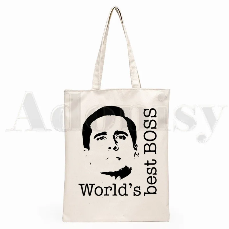 The Office TV Show Dunder Mifflin Paper Company Shoulder Canvas Bags Large Capacity College Harajuku Handbag Women Shopping Bag