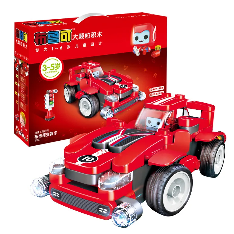 

61107 Technic Series Racing Team Red Sport Car Large particle Educational building Blocks bricks Toys for Children Birthday Gift