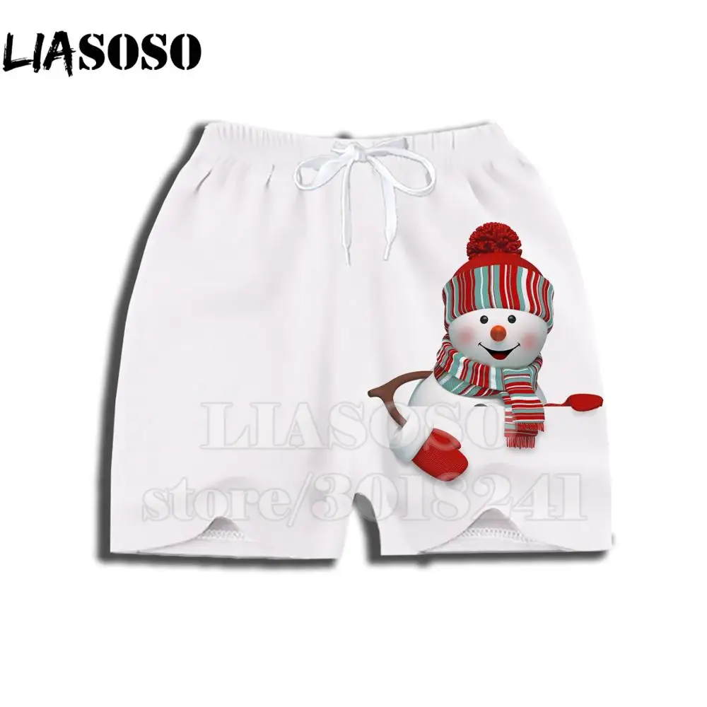 LIASOSO/ модный детский свитер со снеговиком футболка для подростков с 3D принтом детский топ с короткими рукавами, пуловер с круглым вырезом для мальчиков и девочек толстовки для малышей пальто на молнии, штаны B171-01