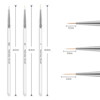 

3pcs/set Nail Art Drawing Pen Liner Painting Pen Professional Nail Salon Dotting Tool Nail Designs Makeup Tools Dropshipping