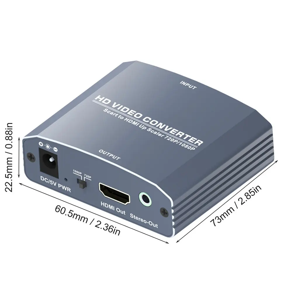 Scart К HDMI+ стерео конвертер Поддержка 480i/576i/480 p/576 p/720 p/1080i/1080 P Разрешение для PAL NTSC3.58 NTSC4.43 SECAM